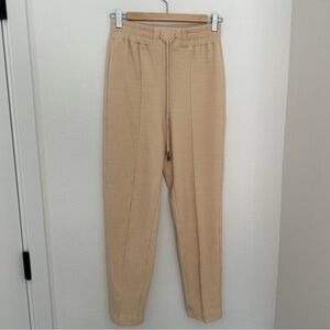 Mango Elastic Waist Pull On Casual Pants Beige Cream Size S Women’s Slim Fit